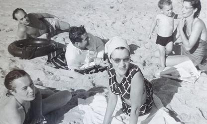 Juliet Kepes, Gyorgy Kepes, Connie Breuer and friends in Wellfleet, circa early 1960s.  Image courtesy of Julie Kepes Stone.