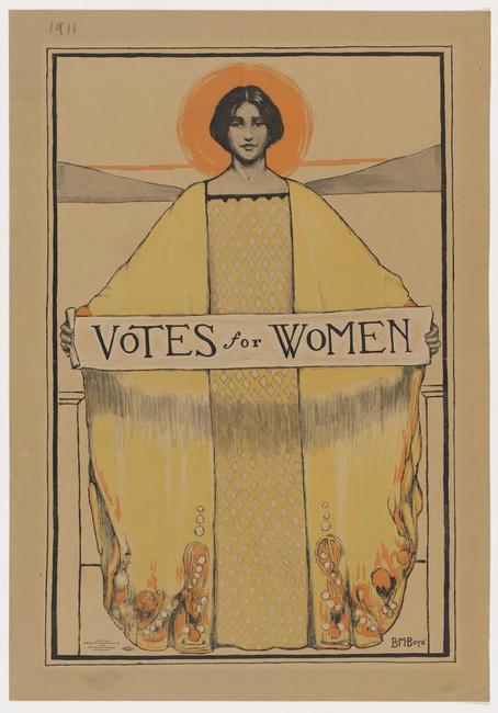 Votes for Women, B.M.  Boye, 1913.  Lithograph Sheet.  The Arthur and Elizabeth Schlesinger Library on the History of Women in America, Radcliffe Institute for Advanced Study, Harvard University