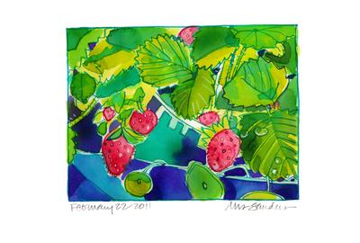 Fine Art Daily, first strawberries