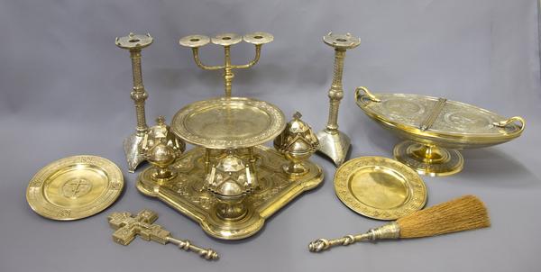 Orthodox silver liturgical set, part of the Imperial dowry of Grand Duchess Maria Alexandrovna Romanova