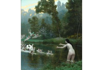 Jéan-Leon Gérôme, Leda and the Swan, Circa 1895