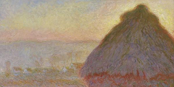 Claude Monet, “Grainstack (Sunset),” 1891.  Oil on canvas.  Juliana Cheney Edwards.  