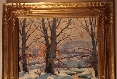 EMILE GRUPPÉ (AMERICAN 1896-1978) LATE AFTERNOON WINTER Oil on canvas, 18 x 20 inches/Signed lower left 