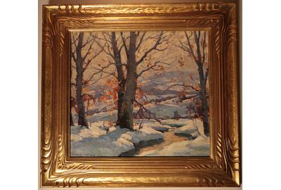 EMILE GRUPPÉ (AMERICAN 1896-1978) LATE AFTERNOON WINTER Oil on canvas, 18 x 20 inches/Signed lower left 