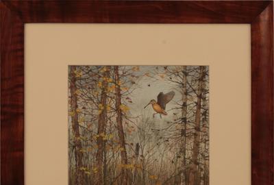 DAVID HAGERBAUMER (AMERICAN 1921 - 2014) WOODCOCK Watercolor, 12 x 9 inches/Signed lower right