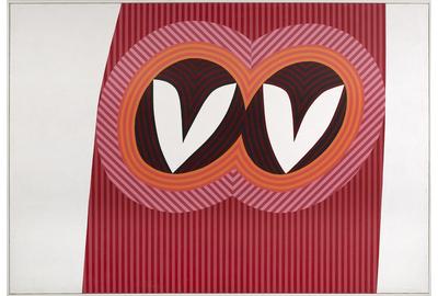 Mary Dill Henry, Love Jazz, 1965, acrylic on canvas, 49 3/4 x 71 1/4 inches.