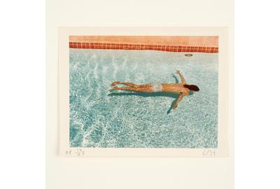 The top lot of the auction was a David Hockney photo portfolio from 1976, collection of Ileana Sonnabend, that earned $75,000.