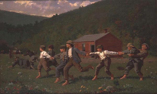 Winslow Homer (1836-1910) Snap The Whip, 1872.  Oil on canvas, 22 x 36 in.