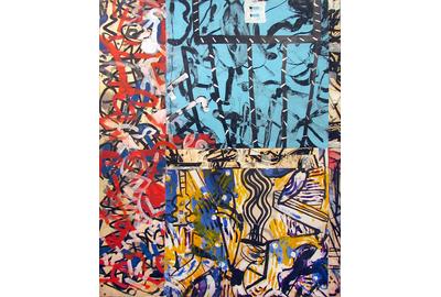 Ibsen Espada, Modern Quilt II, 2000, mixed media on paper on canvas, 60 x 48 inches.