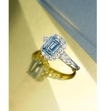 A rare and impressive fancy intense blue diamond ring Van Cleef & Arpels Estimate: $800,000-1,200,000 