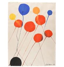 Alexander Calder (1898-1976), Balloons, 1968, gouache and ink on paper, 30 3/4 x 22 7/8 in.  (78 x 58 cm)Alexander Calder (1898-1976), Balloons, 1968, gouache and ink on paper, 30 3/4 x 22 7/8 in.  (78 x 58 cm)