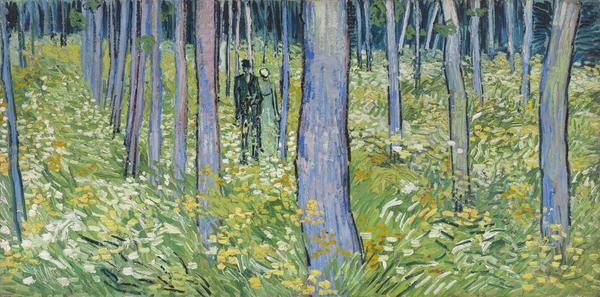 Image credit: Vincent van Gogh (1853–1890), Undergrowth with Two Figures, June 1890, oil on canvas, 19 ½ x 39 ¼ in.  (49.5 x 99.7 cm), Cincinnati Art Museum; Bequest of Mary E.  Johnston, 1967.1430