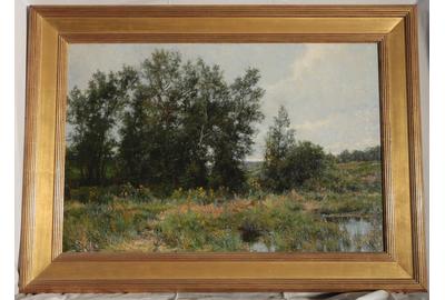 Hugh Bolton Jones (American 1848 - 1927): Egremont, Massachussetts - Oil on canvas, 24 x 36 inches/Signed lower left