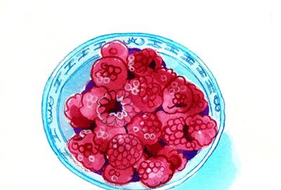 Bowl of Summer Raspberries