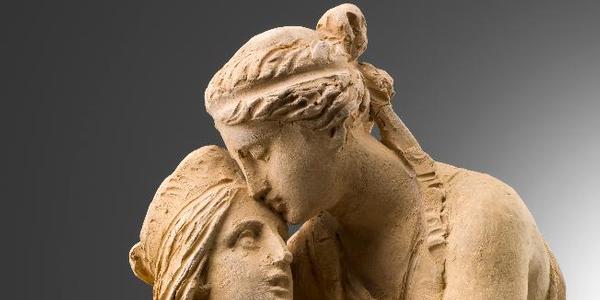 detail: Rinaldo Rinaldi (1793-1873), Peace and Justice Embracing, ht: 56 cm, 1845, terracotta, Walter Padovani 