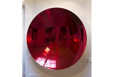 Anish Kapoor Blood Mirror Stainless steel and lacquer 78 in.  diameter 2000 