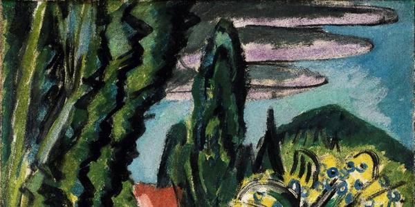 Ernst Ludwig Kirchner, Taunus Road (Autostrasse im Taunus), 1916.  Collection of Virginia Museum of Fine Arts 