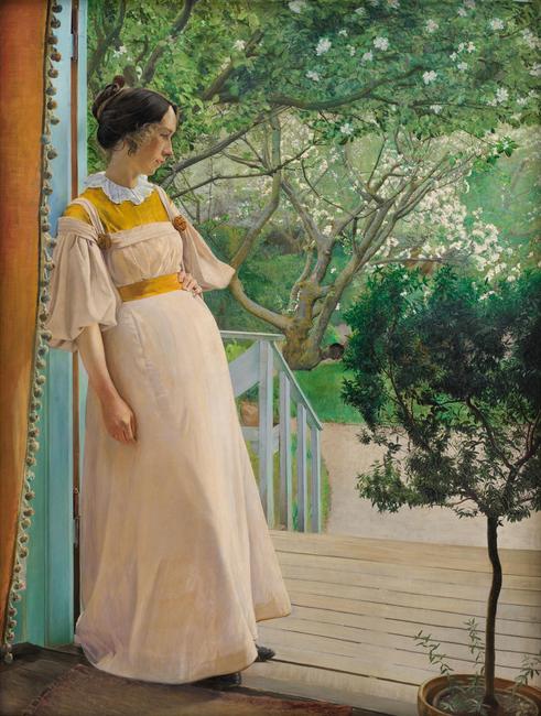 L.A.  Ring, At the French Windows, The Artist's Wife, 1897.