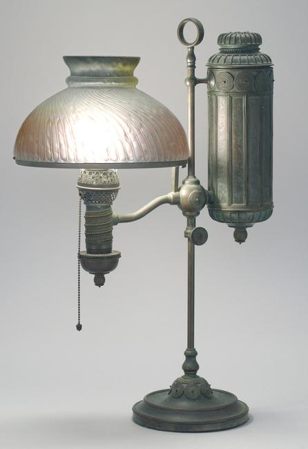 Tiffany Studio bronze table lamp base, sold for $6,250 in Eldred's Fine & Decorative Art Auction.