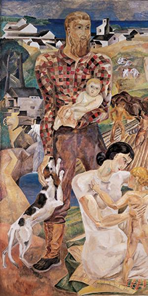 Marguerite Thompson Zorach, Land and Development of New England, 1935, Oil on canvas, 96 x 76 in Collection of the Farnsworth Art Museum, Rockland, Maine; Museum purchase, 1991.1