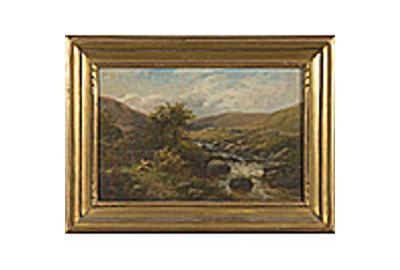 Lot 307: British Pastoral Landscape, Oil on Canvas