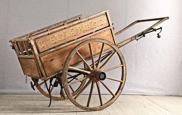 La Place Antiques French flower maket cart