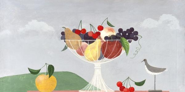 “Fruits of Pennsylvania” by Doris Lee, 1946-47.  Oil on canvas, 35¼ by 28 inches.  The Penn Art Collection, University of Pennsylvania.  ©Estate of Doris Lee, Courtesy D.  Wigmore Fine Art, Inc.  Photo Candace diCarlo.