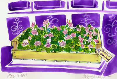 Fine Art Daily, pansies and geraniums