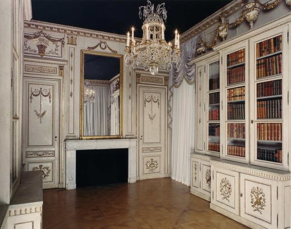 THE LIBRARY FROM THE HÔTEL GAULIN, DIJON, ATTRIBUTED TO JEROME MARLET.  French.  Circa 1770.  