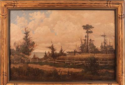 William McCord (American 1857 - 1918): Landscape - Oil on canvas, 20 x 30 inches/Signed lower left