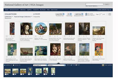 View of a featured collection on the NGA Images website