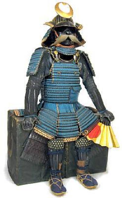 An unusual, 18th Century, iron kawari kabuto "eccentrically shaped helmet" by Fujiwara Yoichi is estimated at $45/55,000.