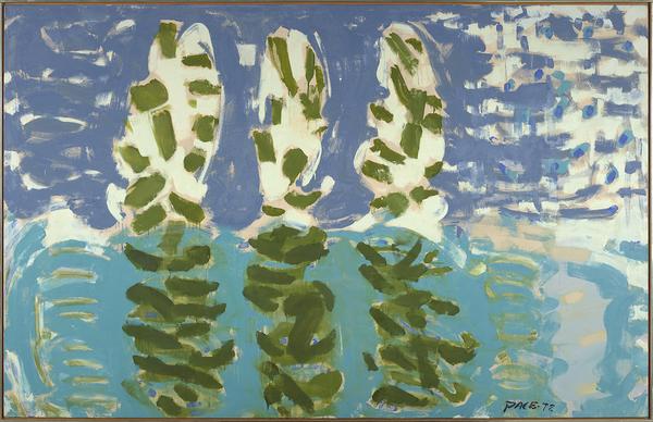 Stephen Pace, Reflections (72-9), 1972, oil on canvas, 55 x 86 1/4 inches.