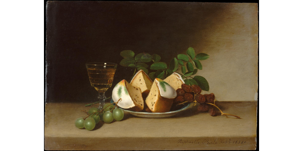 Raphaelle Peale (1774–1825) Still Life with Cake, 1818.