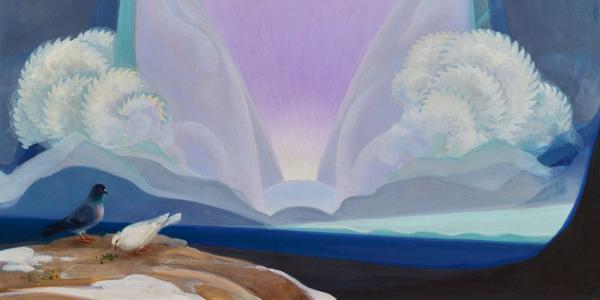 Agnes Pelton (American, born Germany, 1881–1961), Winter, 1933.  Oil on canvas, 30 x 28 in.  Crocker Art Museum.