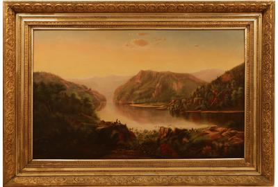 ELLEN MALVINO POMEROY (AMERICAN 1841 – 1903) SHENANDOAH VALLEY: Oil on canvas on support, 27.5 x 44.75 inches/Signed lower left