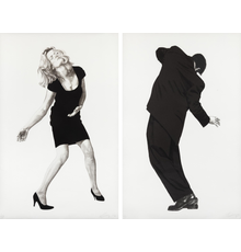 Robert Longo, Men in the Cities: Raphael and Barbara, 1998, lithograph, included in the May 21, Prints and Photographs Auction