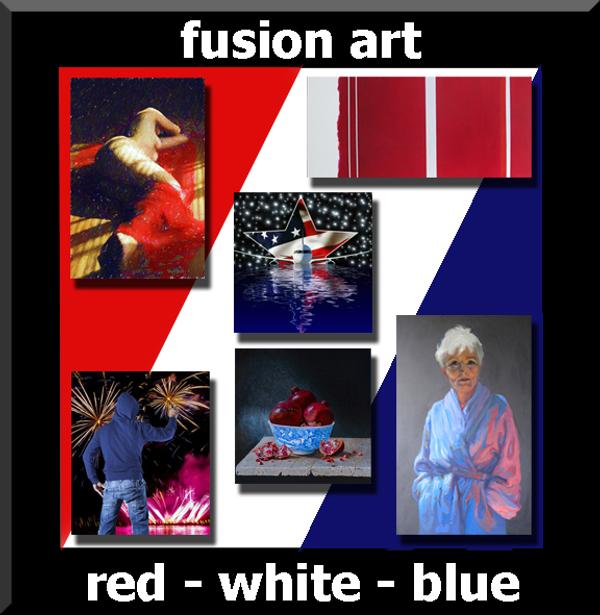 "Red, White & Blue" International Online Juried Art Exhibition Winners www.fusionartps.com