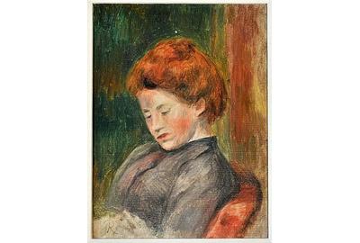 Pierre-Auguste Renoir (1841-1919) Tête de Femme, Oil on canvas