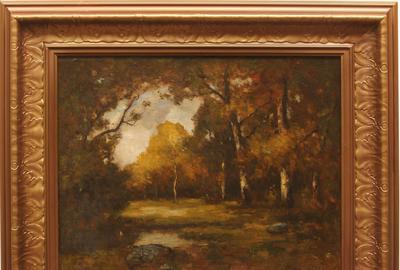 MAX WEYL (AMERICAN 1837 – 1914) ROCK CREEK PARK Oil on canvas, 18 x 22 inches / Signed lower right