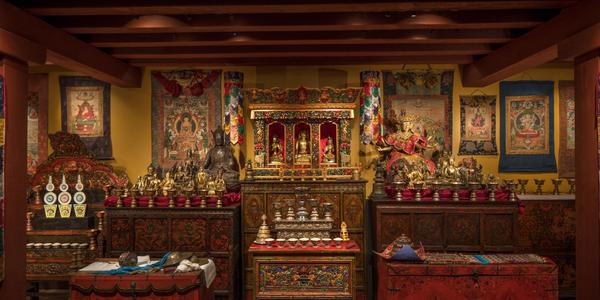 The Rubin Museum's Tibetan Buddhist Shrine Room.  Photo by David De Armas Photography, Courtesy of the Rubin Museum of Art.  