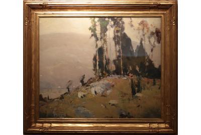 Chauncey Foster Ryder (1868 - 1949): Canaan Bowl - Oil on canvas, 24.5 x 29.5 inches/Signed lower left