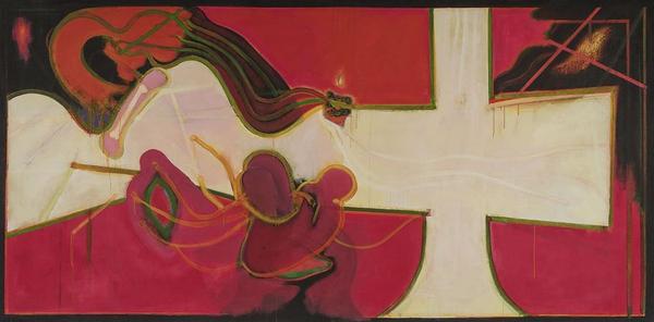 At the Forgiving, 1980s Acrylic on Canvas 