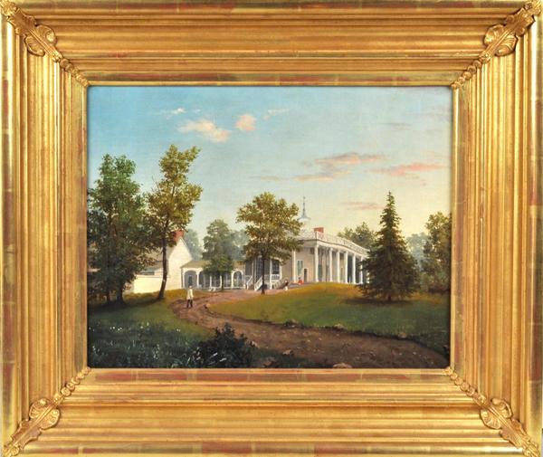 An anonymous oil on canvas painting of Mount Vernon, the Virginia home of George Washington.