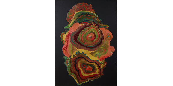 Shozo Shimamoto, Untitled - Whirlpool, 1965, oil on canvas, The Rachofsky Collection and the Dallas Museum of Art through the TWO x TWO for AIDS and Art Fund, 2012.1.3, © Shozo Shimamoto Association.  Naples