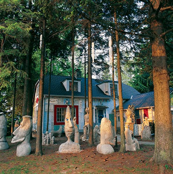 Mary Nohl Lake Cottage Environment (site view, 2006, Fox Point, WI), c.  1960–2001.  Photo courtesy John Michael Kohler Arts Center.