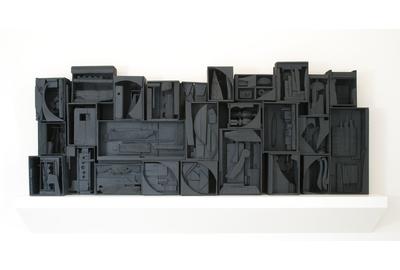 Louise Nevelson Sky Cathedral, 1957 – 58 Painted wood 57 × 149 × 16 inches Gift of Beverly and Peter Lipman