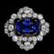 A Magnificent Non-Heated Burmese Sapphire Brooch Late 19th century 37.29 carats Dehres, Hong Kong 