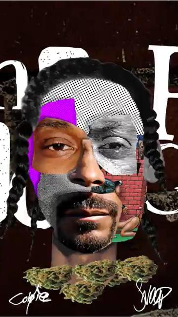 Snoop Dogg and Coldie, Decentral Eyes Dogg, NFT artwork.