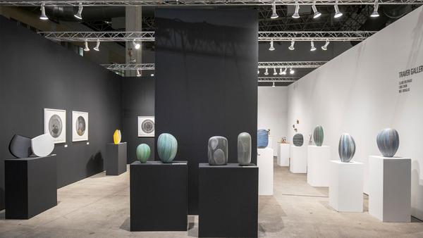 SOFA Chicago 2019 | Traver Gallery booth, featuring work by Clare Belfrage, Ling Chun, and Mel Douglas.  